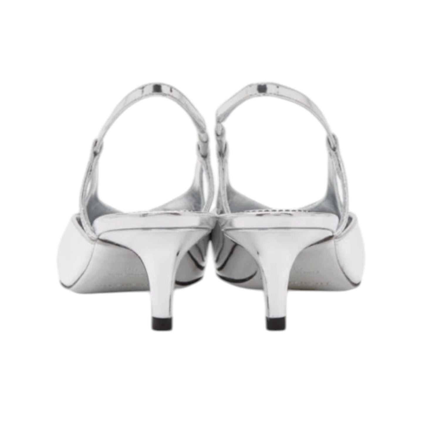 Givenchy Silver Mirror 3V Slingback Pumps - 37/4