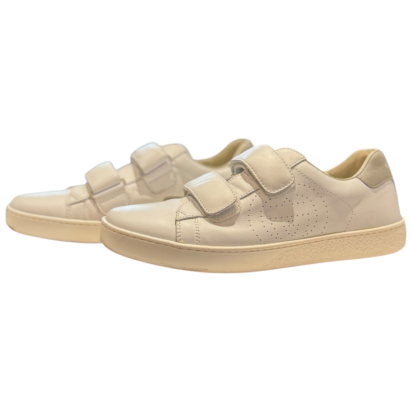 Gucci Ace White and Grey Leather Sneakers - 3