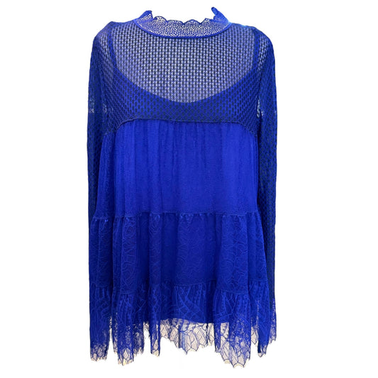 All Saints Blue Lace Top - 14