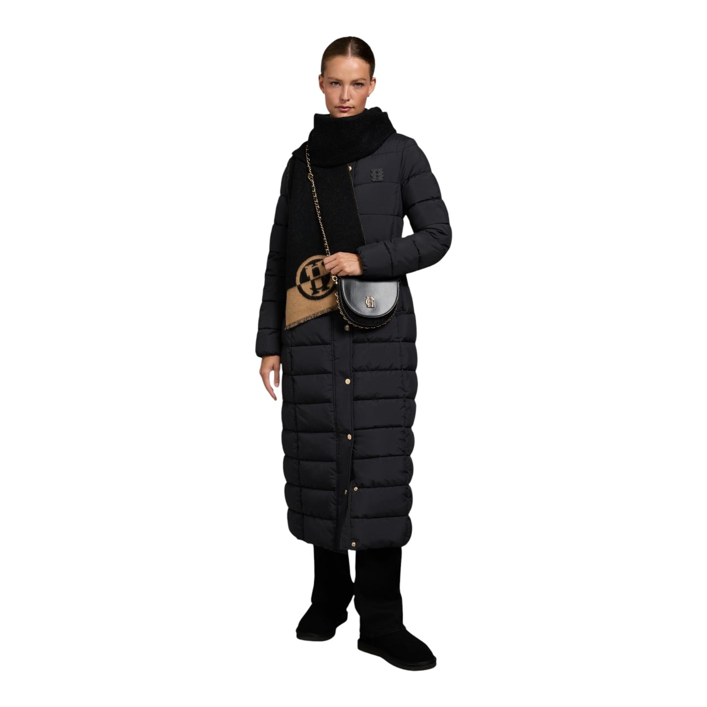 Holland Cooper Black Milton Longline Coat - 12