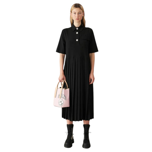 Ganni Black Shirt Dress - 12