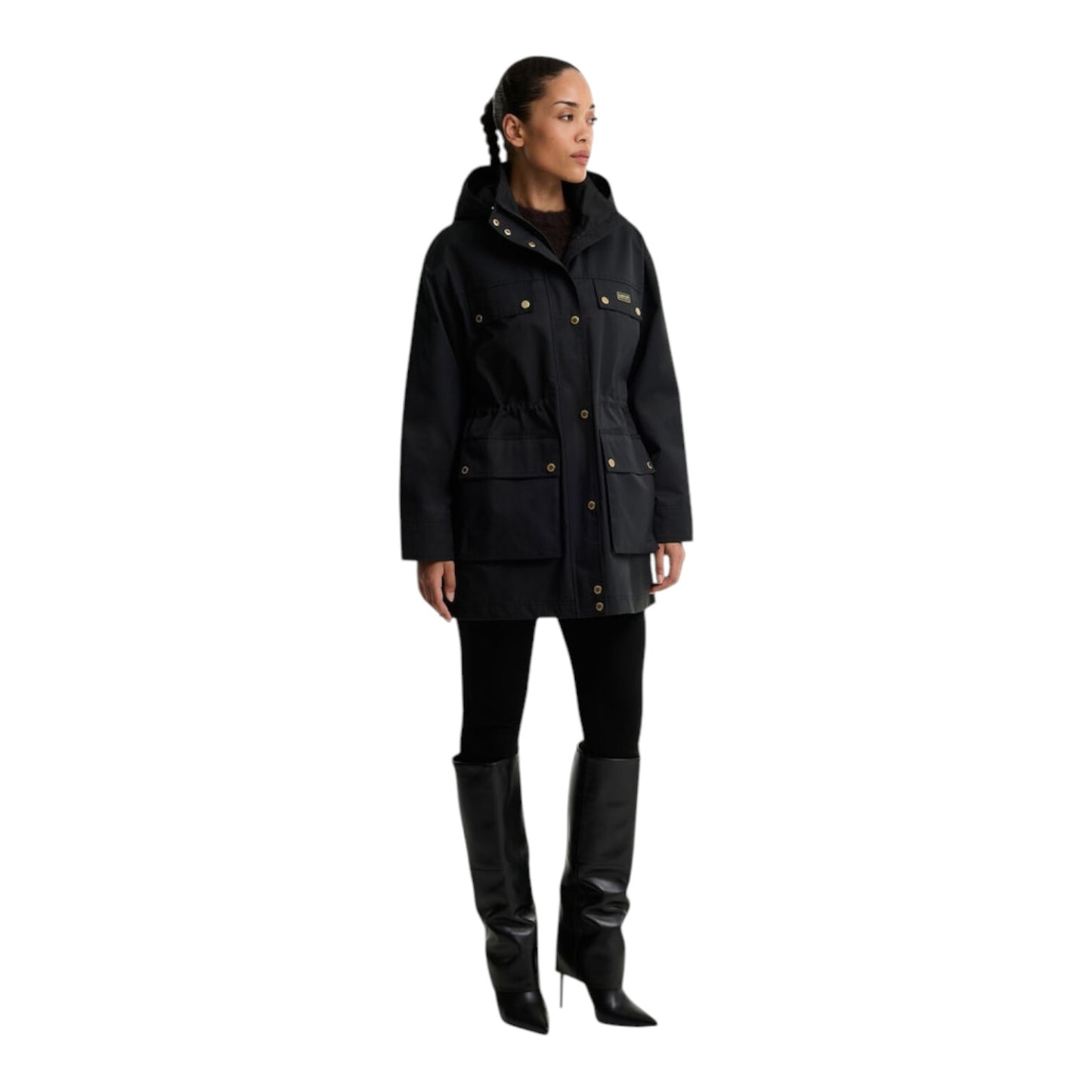 Barbour International Black Molina Showerproof Jacket - 10/12
