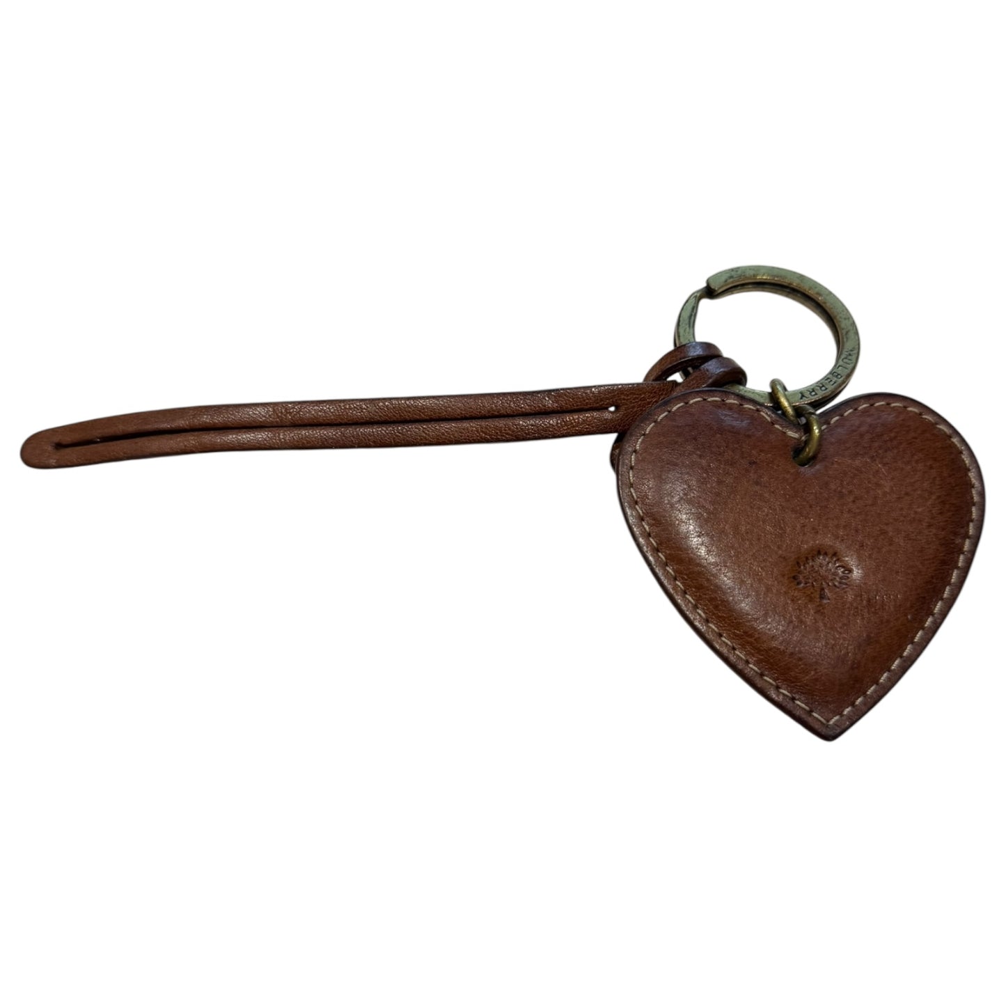 Mulberry Brown Heart Keychain