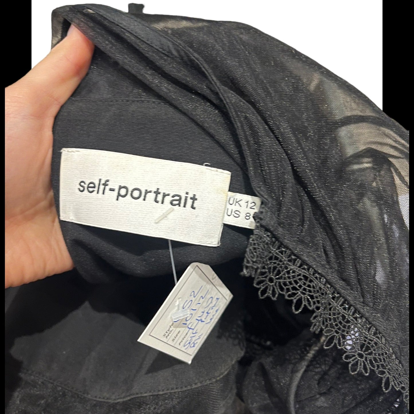 Self Portrait Black Lace Dress - 10