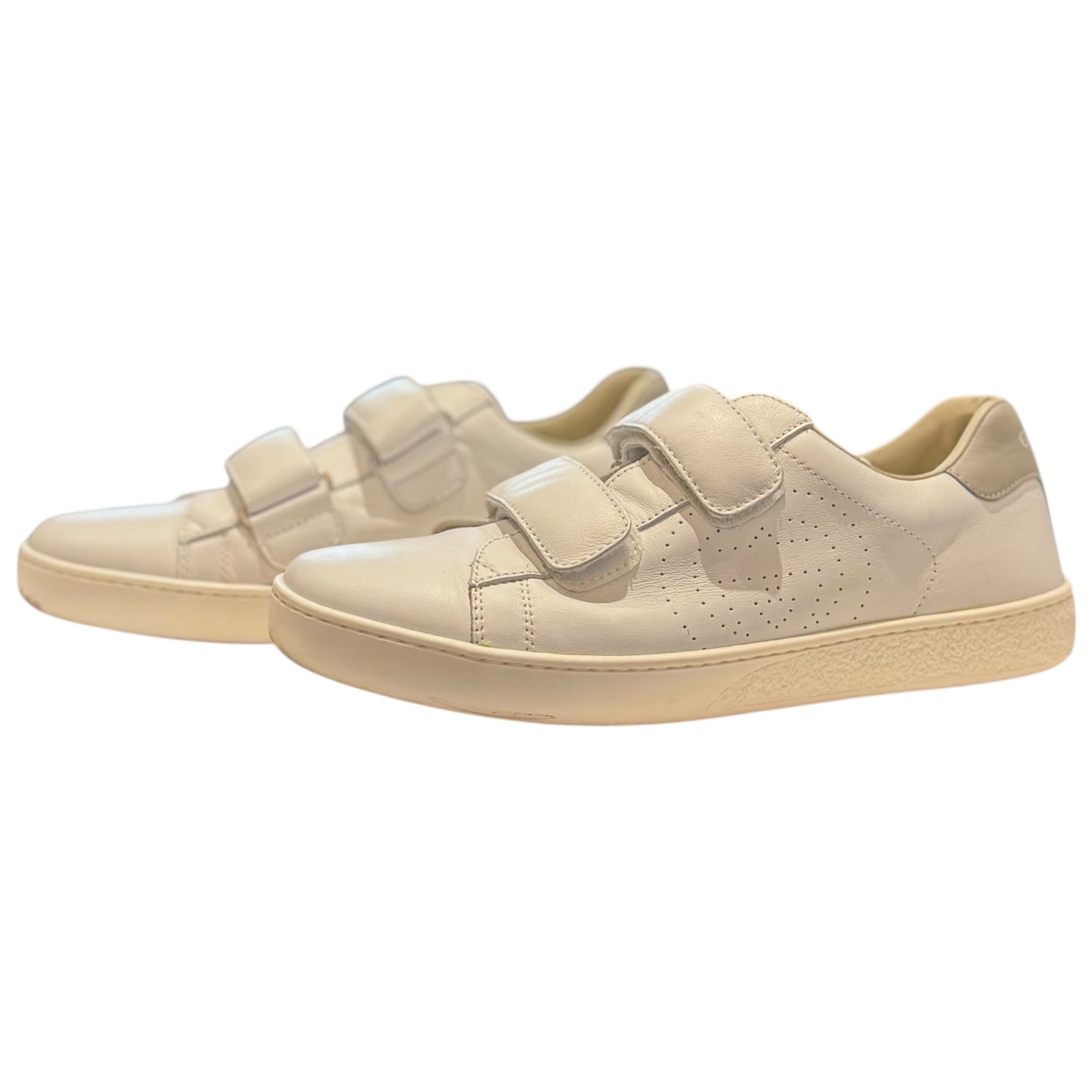 Gucci Ace White and Grey Leather Sneakers - 3