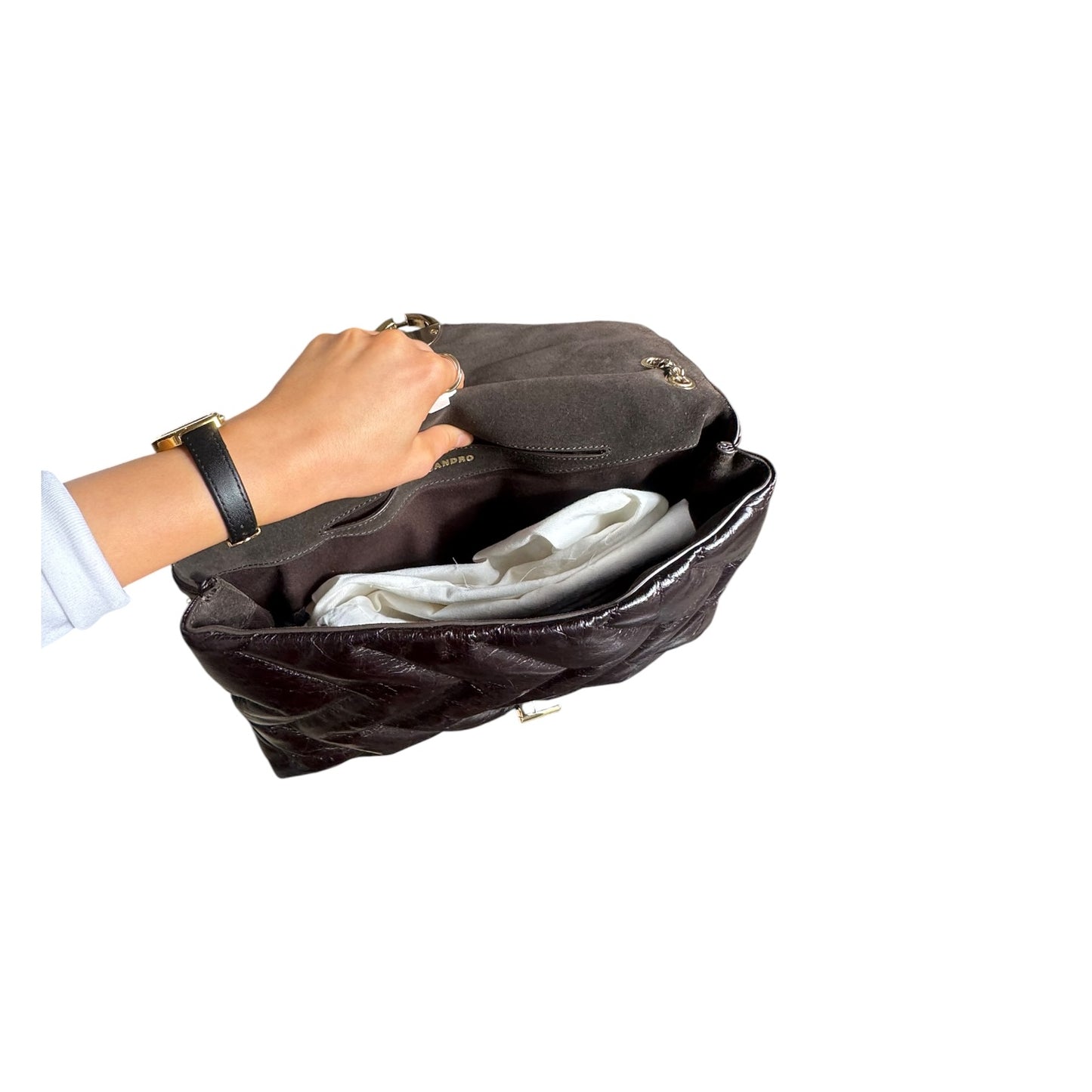 Sandro Yza Bag in Chocolate Brown
