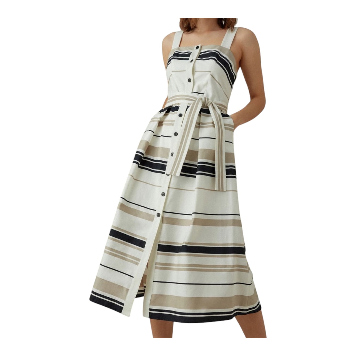 Karen Millen Striped Day Dress - 8 - NEW