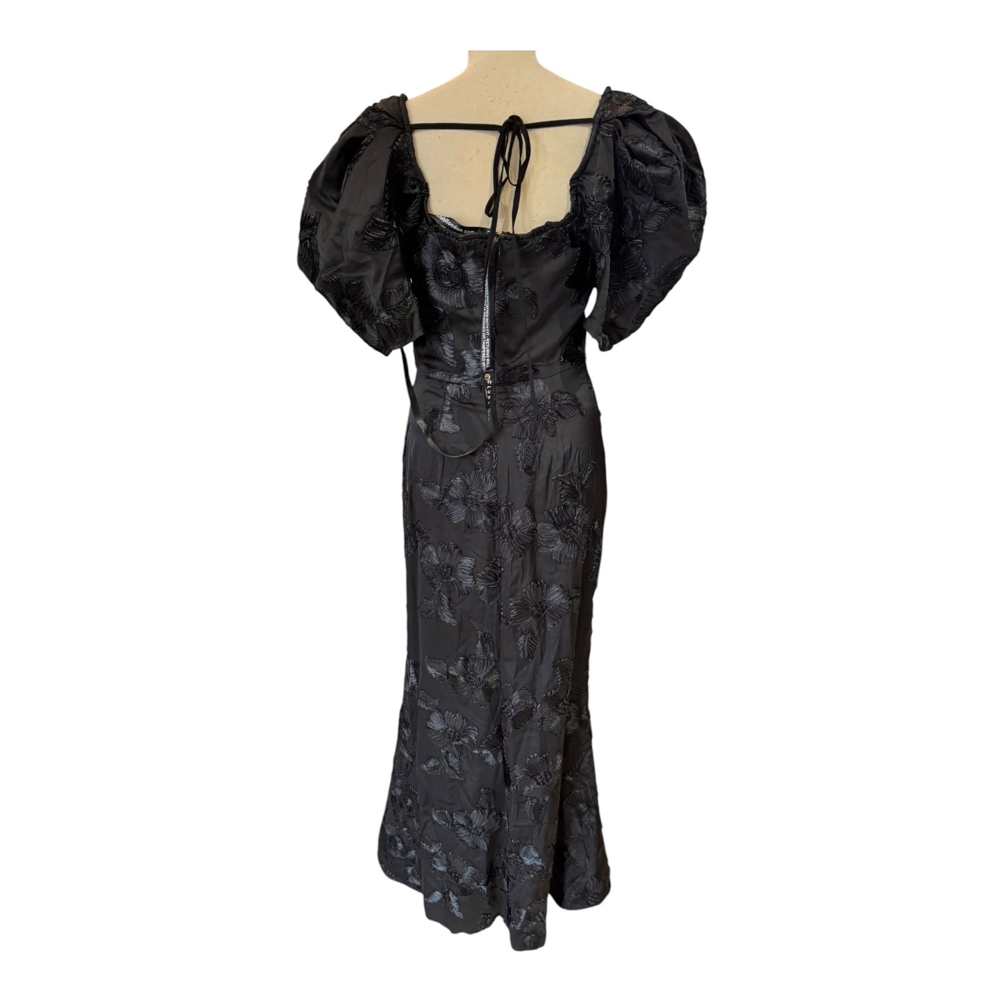 Club L London Marilla Black Floral Dress - 10 & 12 - NEW