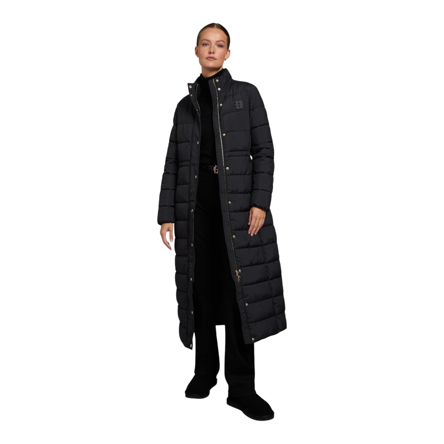Holland Cooper Black Milton Longline Coat - 12