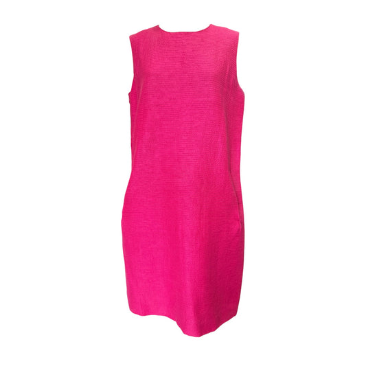 'S Max Mara Pink Linen and Cotton Sleeveless Dress - 12