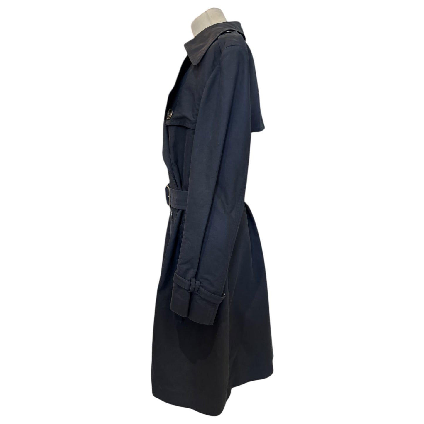 Nicole Fahri Black Cotton Trench Coat - 14/16