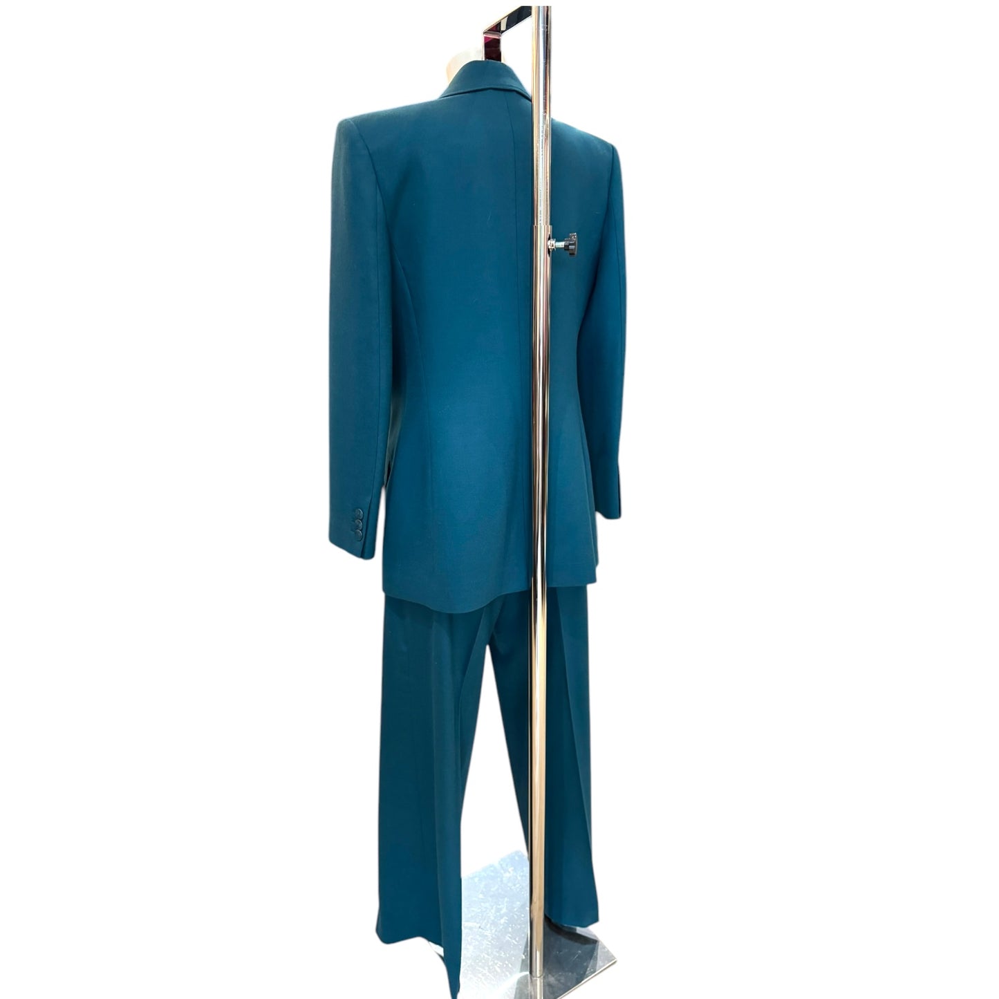 Alberta Ferretti Teal Wool Trouser Suit - 12