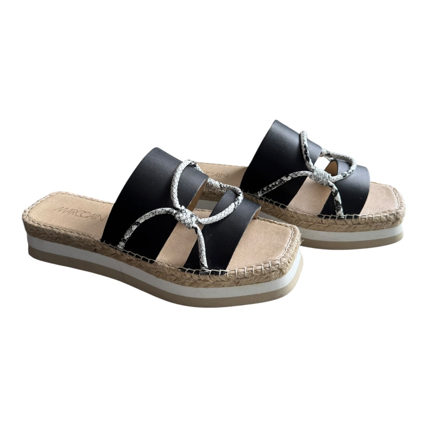 Marc Cain Black and Snake Print Espadrille - 40/7