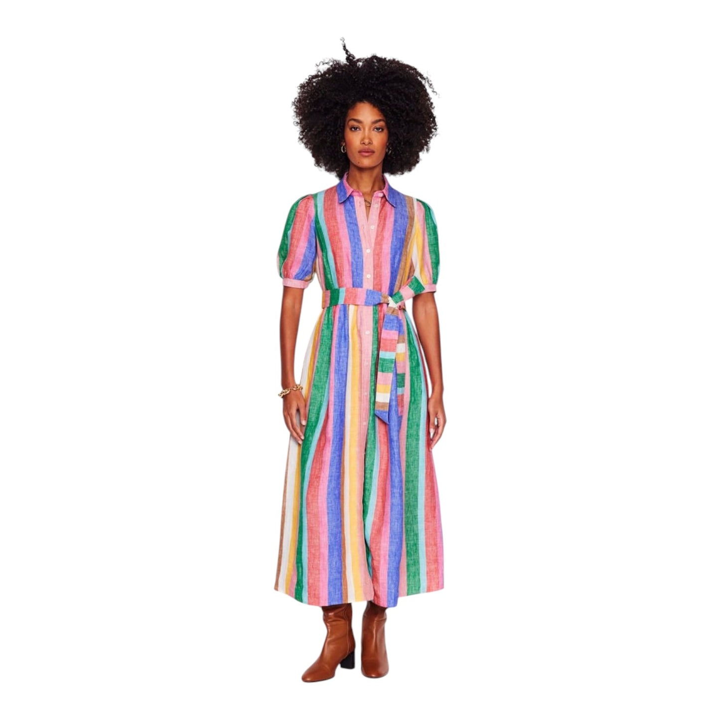 Boden Alexa Linen Maxi Shirt Dress - 10P