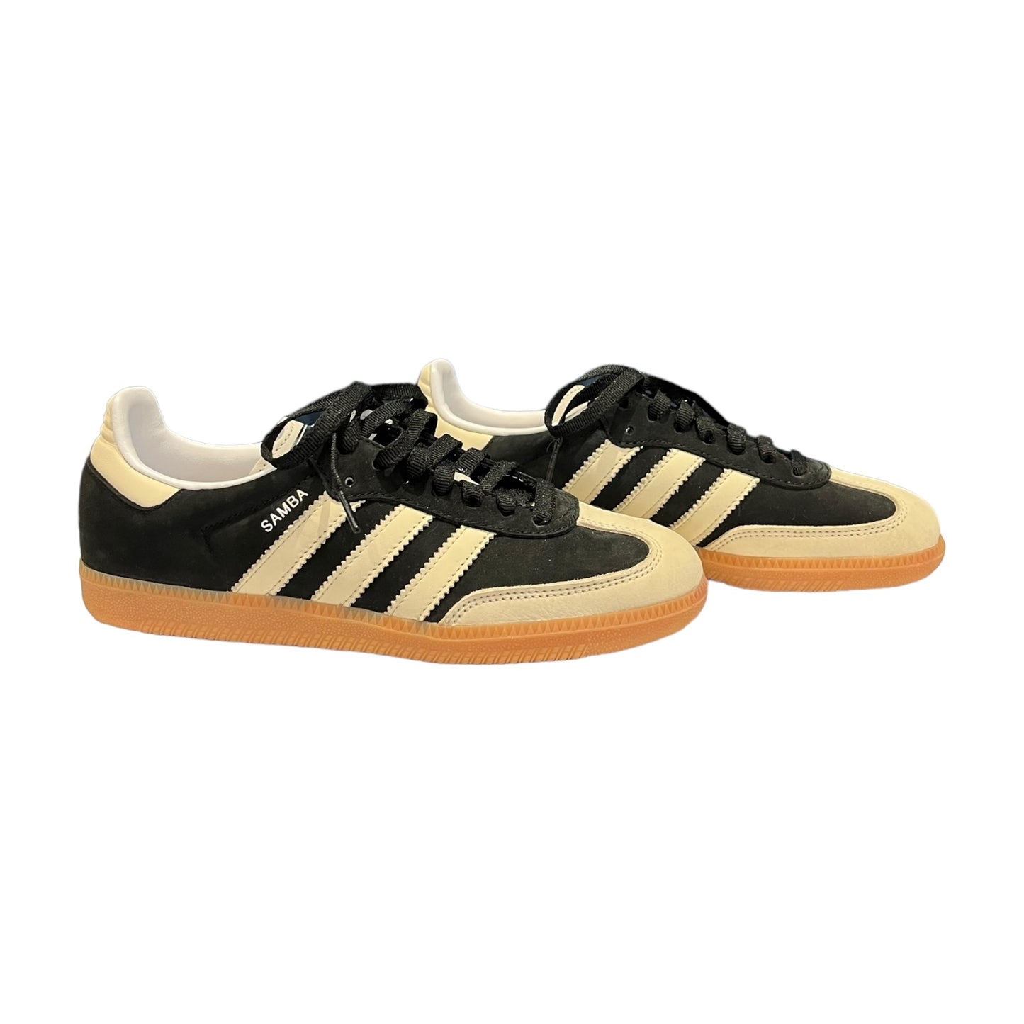 Adidas Black and Cream Samba Trainers - 6.5 - NEW