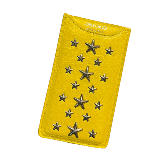 Jimmy Choo Yellow Star Studded Pouch