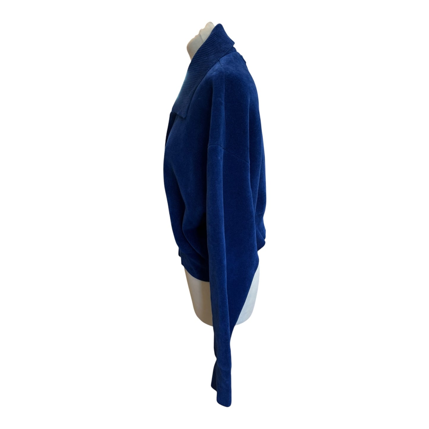 Victoria Beckham Cropped Cotton Blend Velvet Sweatshirt - 10/12