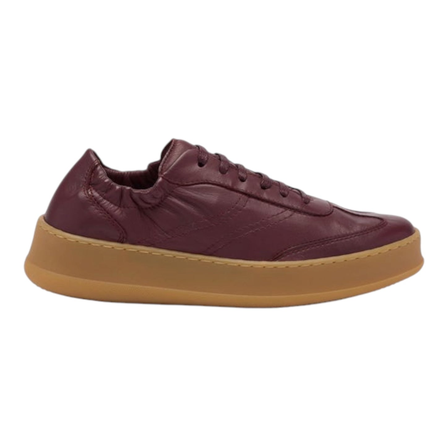 Russell & Bromley Maroon Rouched Back Trainer - 40/7