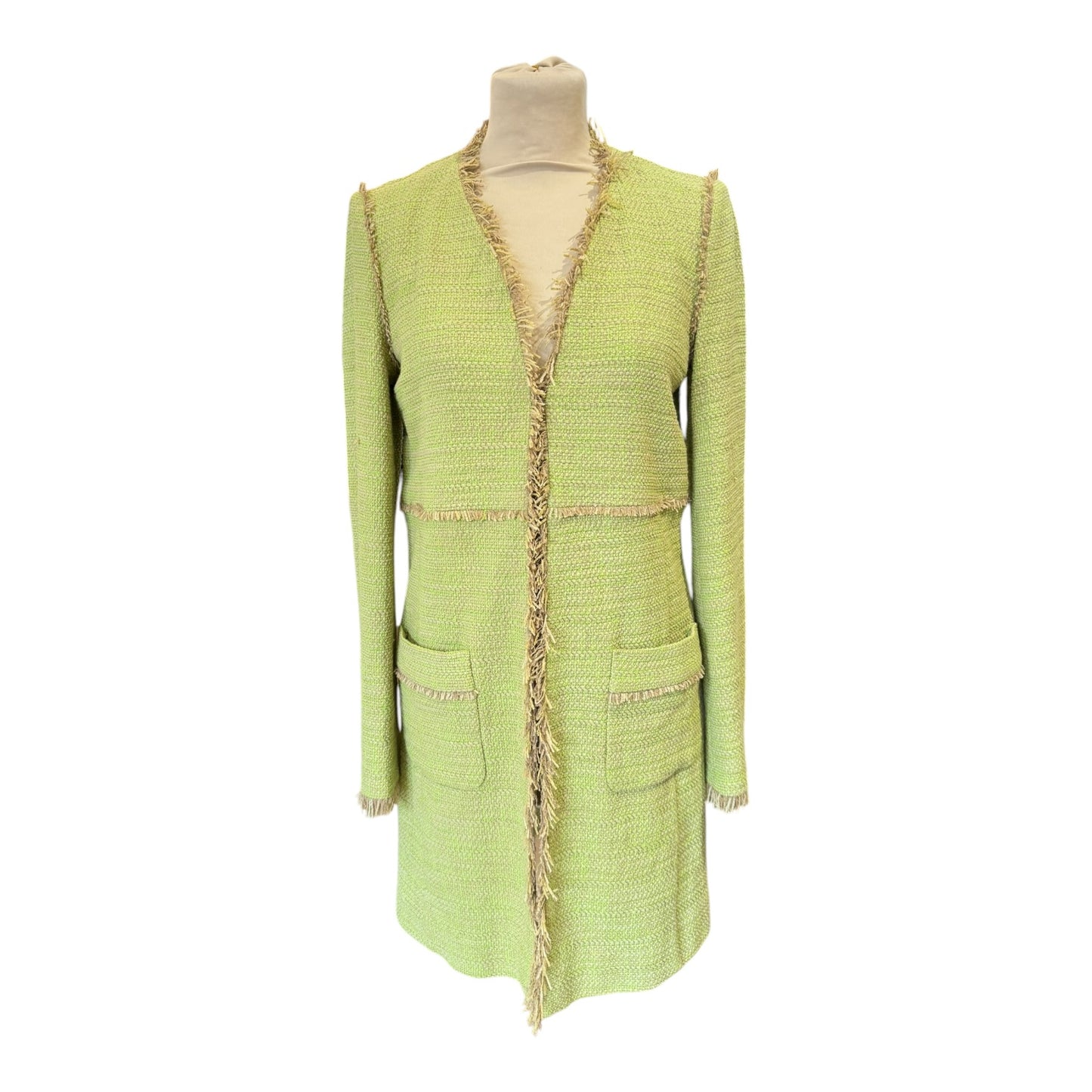 Marc Cain Green Tweed Coat - 10