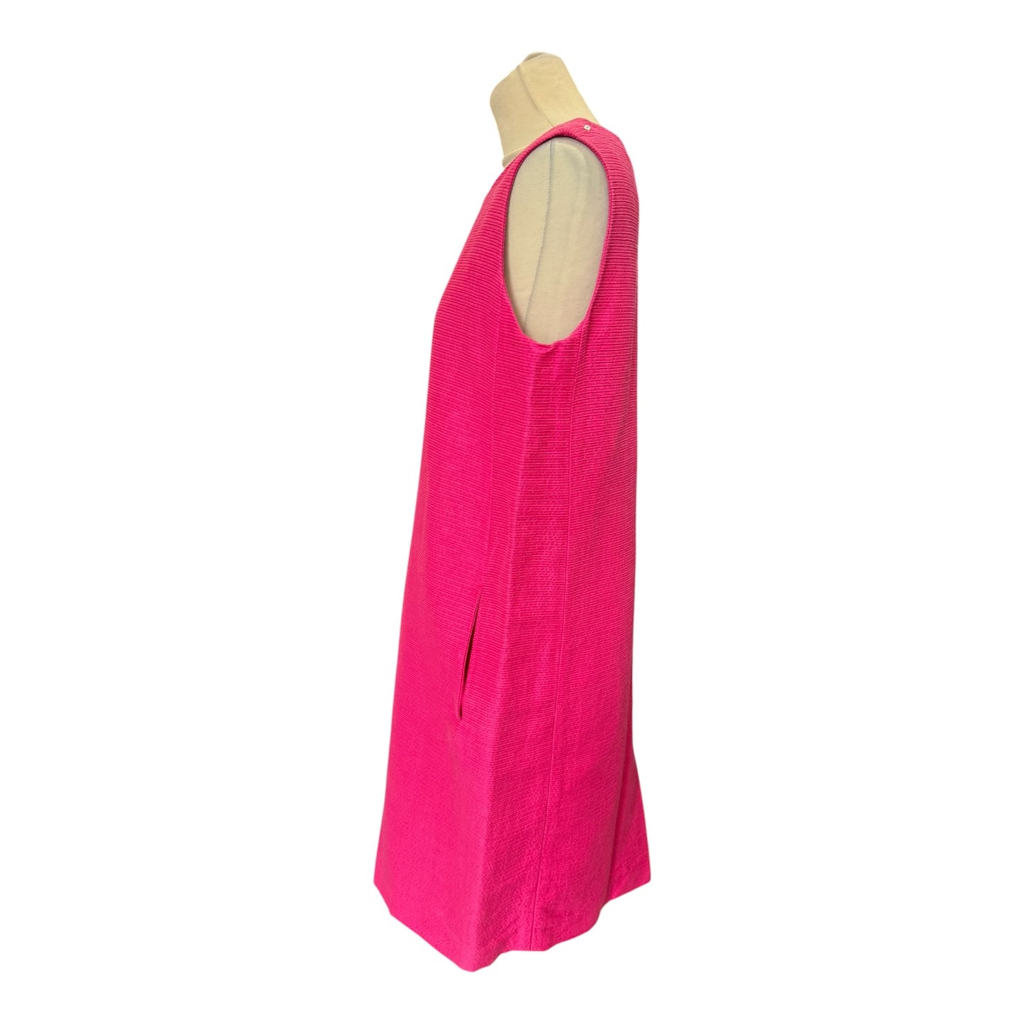 'S Max Mara Pink Linen and Cotton Sleeveless Dress - 12