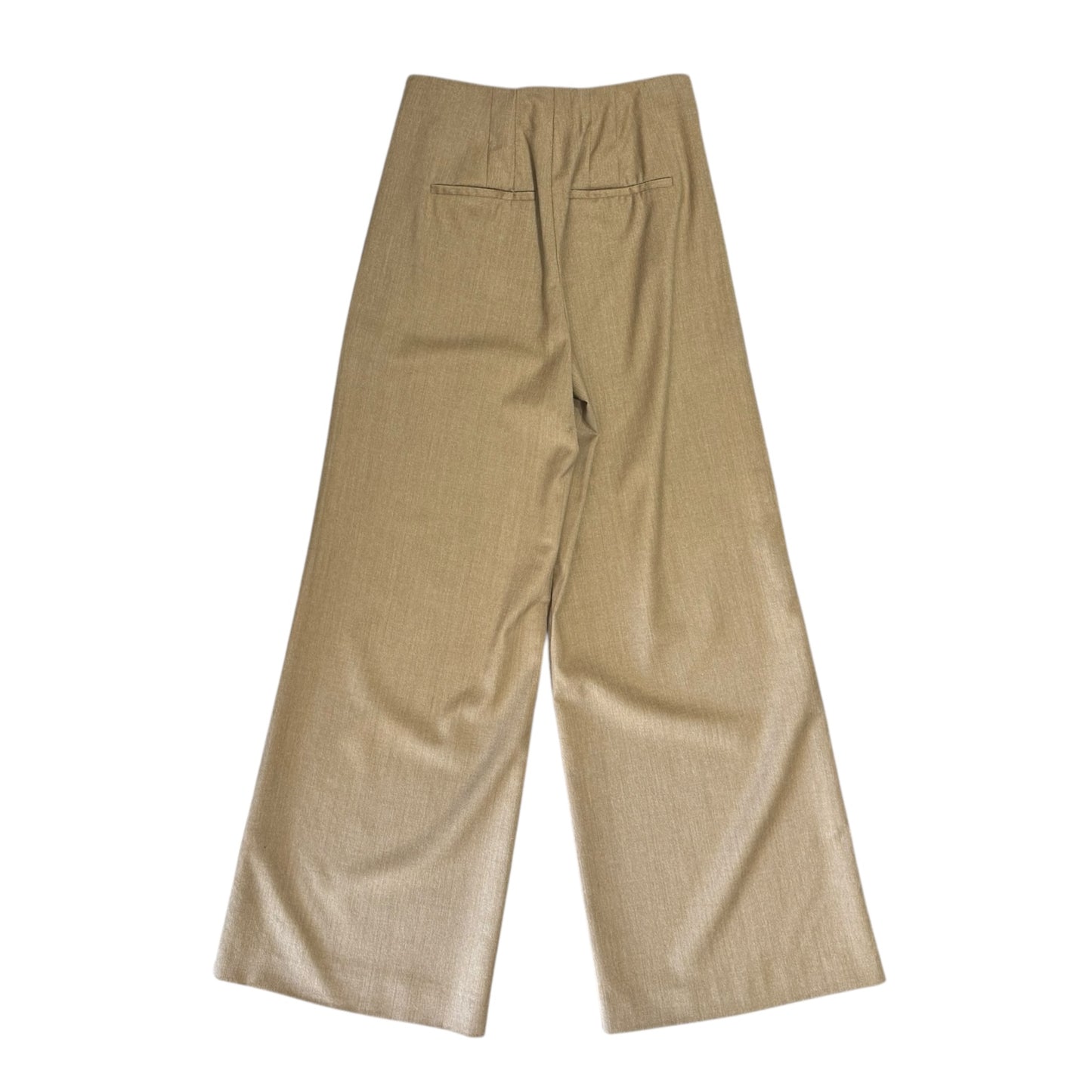 Hugo Boss Tocalita Camel Flare Leg Stretch Wool Trousers - 6/8