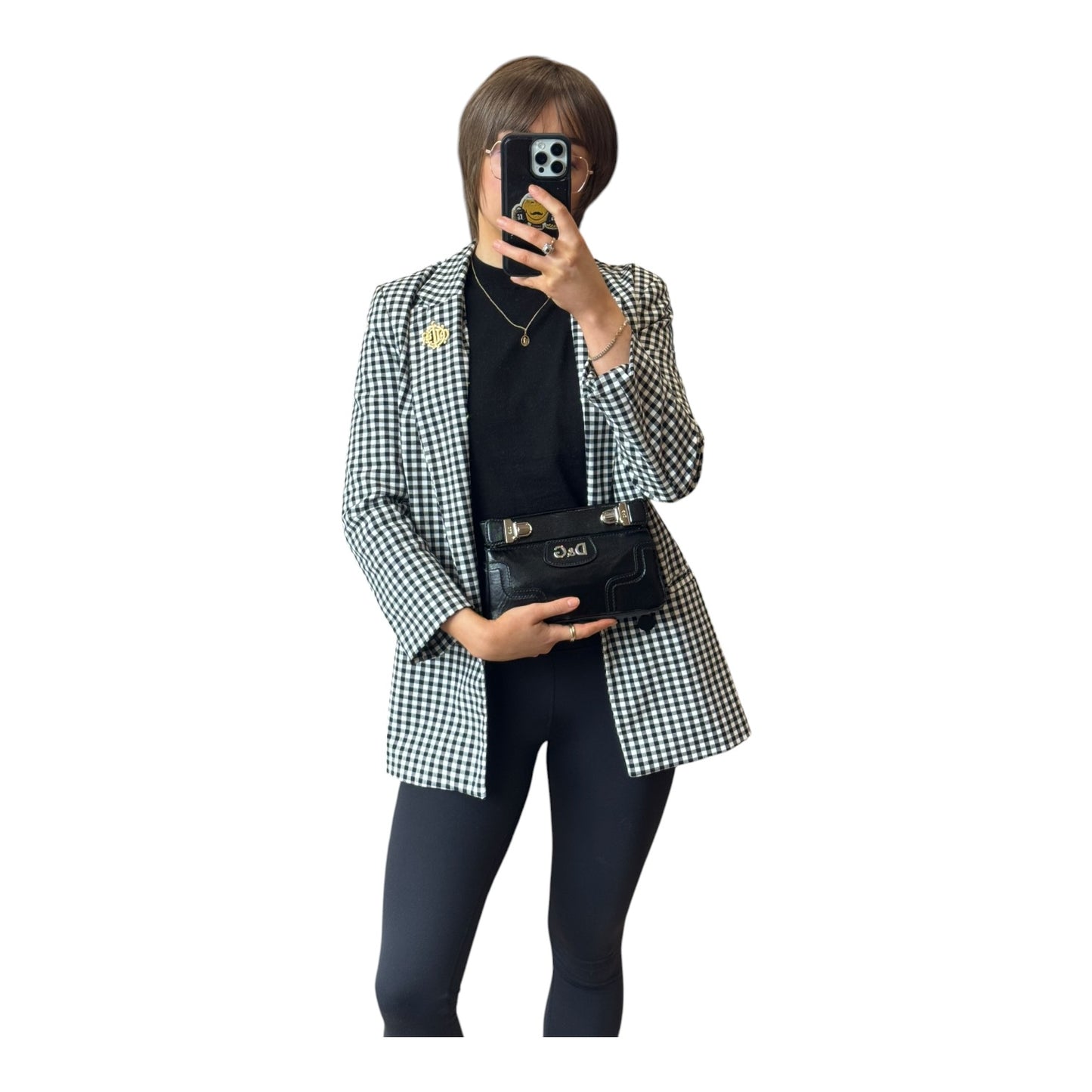 D&G Black Pinch Purse Clutch