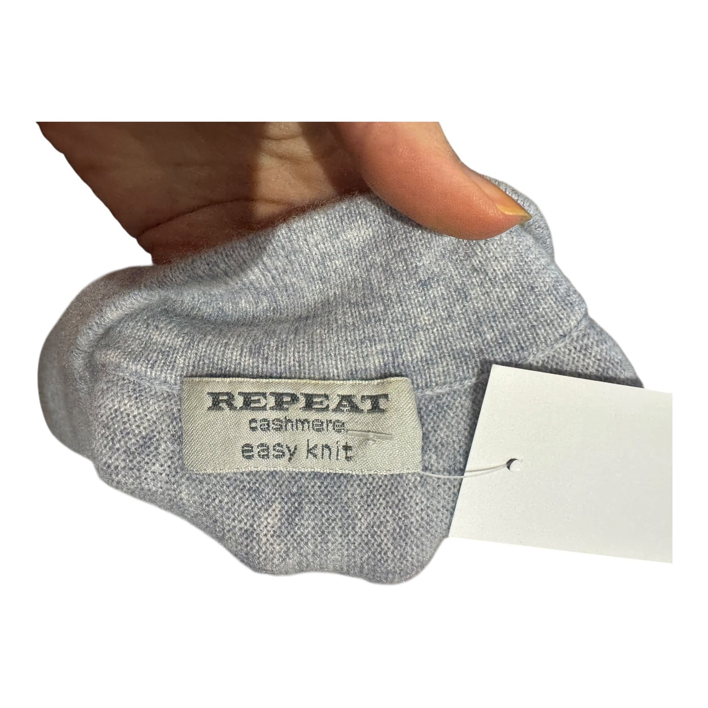Repeat Cashmere Pale Blue V Neck Sweater - 10/12 & 14/16