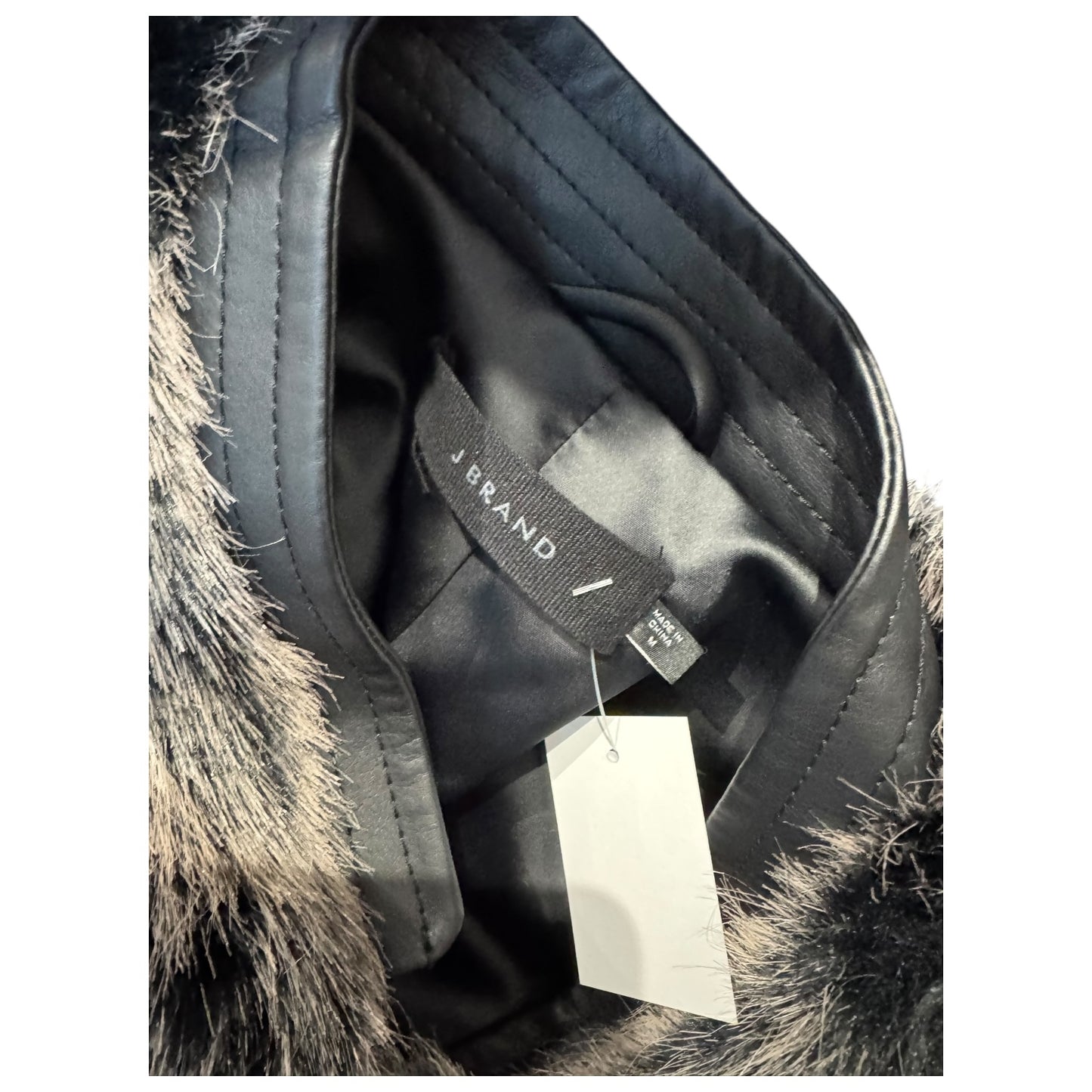 J Brand Ashbey Faux Fur Bomber Jacket in Silver Fox - 10