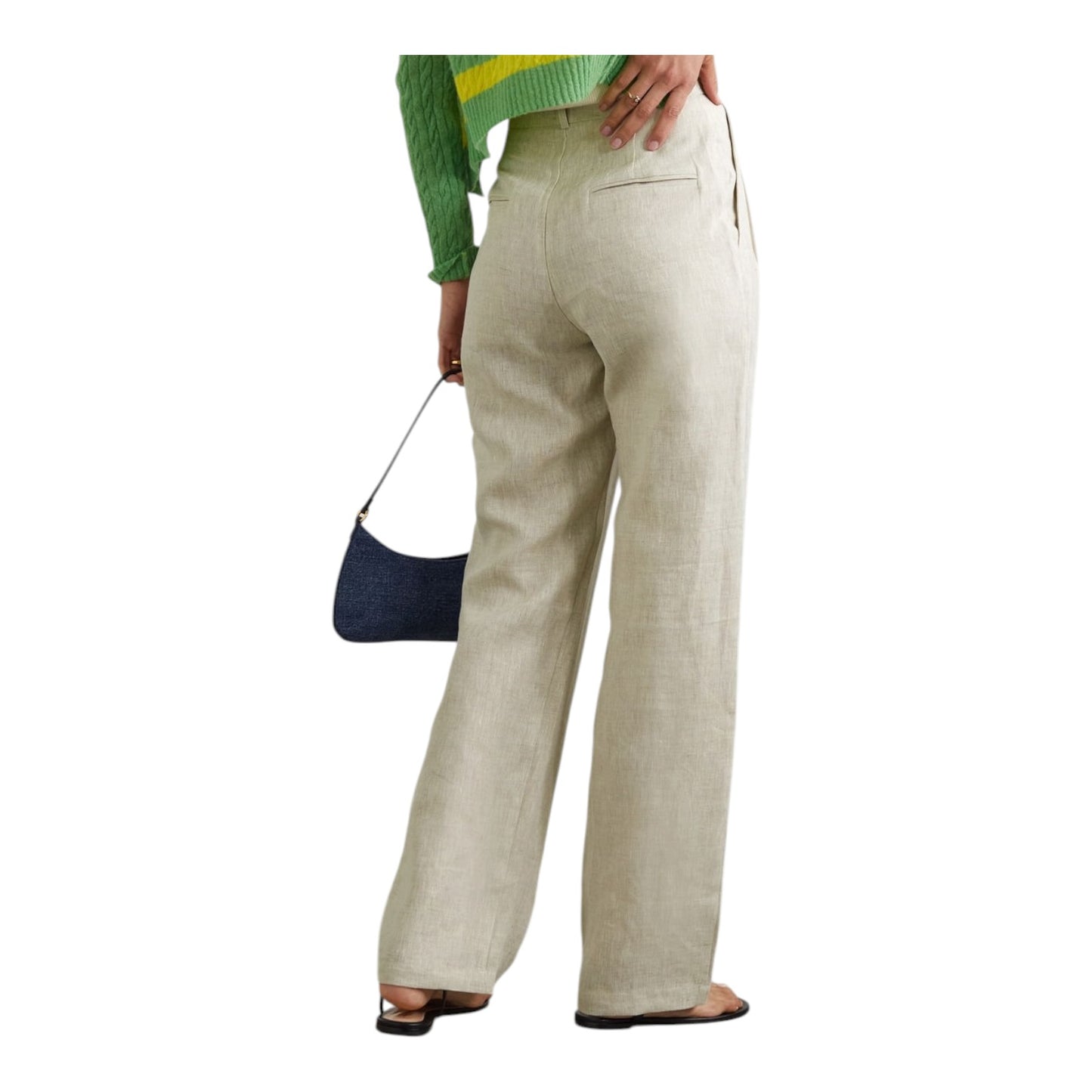 Reformation Mason Pleated Linen Straight-Leg Trousers - 8/10