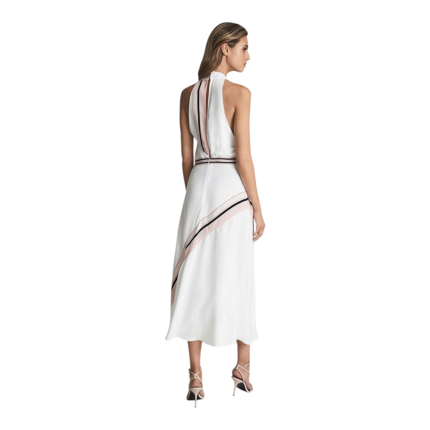 Reiss Iris Striped Halter Midi Dress - 4/6