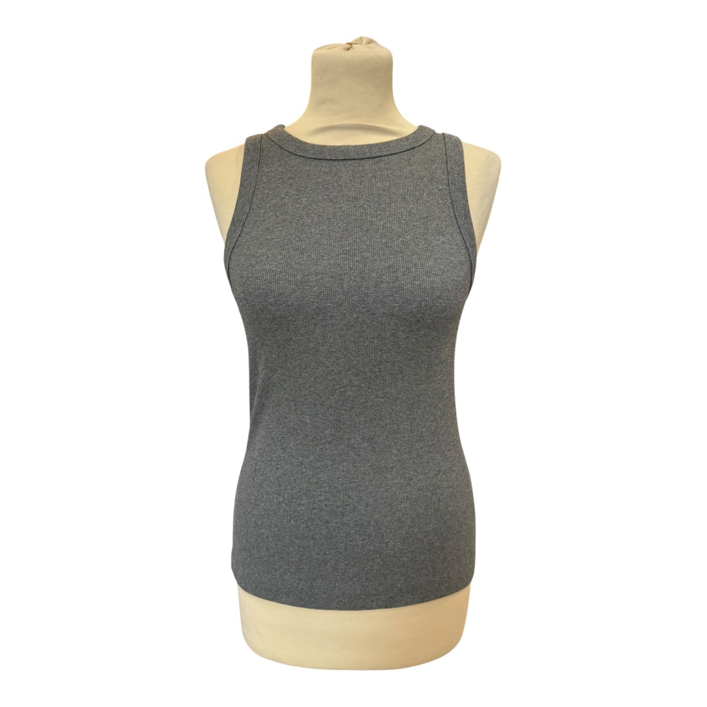 COS Grey Ribbed Cotton Tank Top - 10/12 - NEW