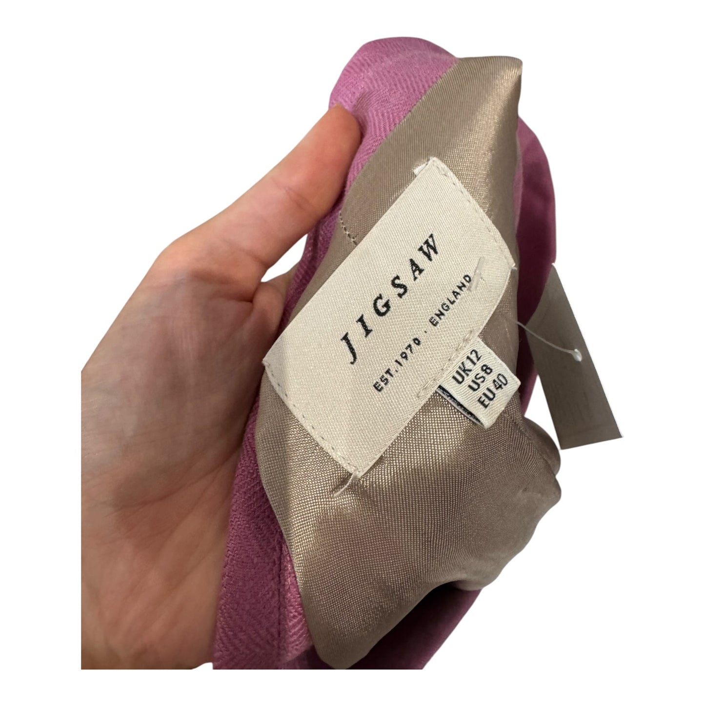 Jigsaw Pink Gibson Irish Linen Blazer - 12