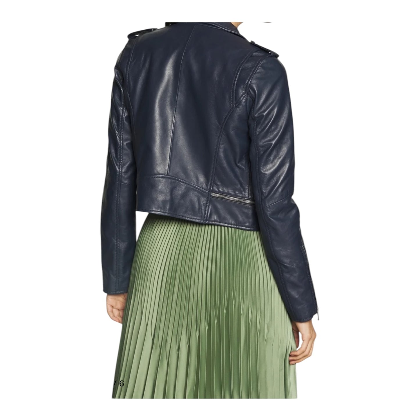 Oakwood Navy Leather Jacket - 10/12