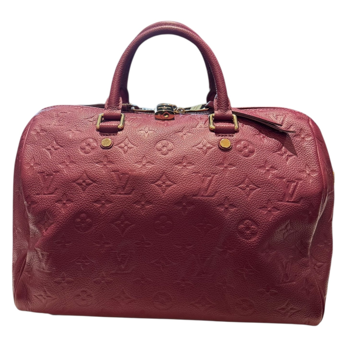 Louis Vuitton Speedy Bandouliere 30 in Burgundy Leather