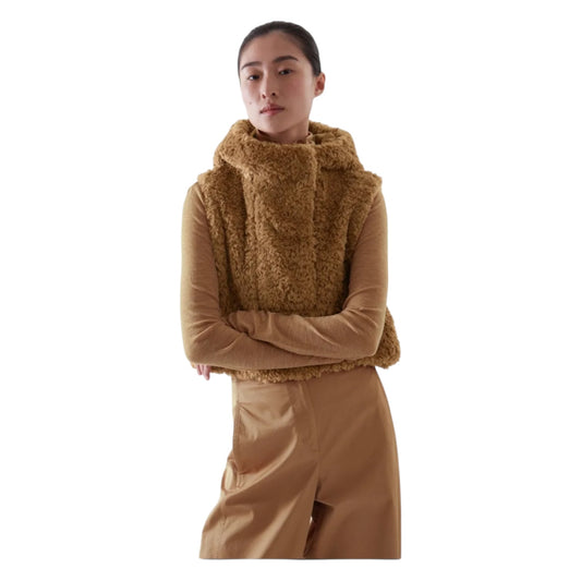 COS Hooded Faux Shearling Vest - 10/12