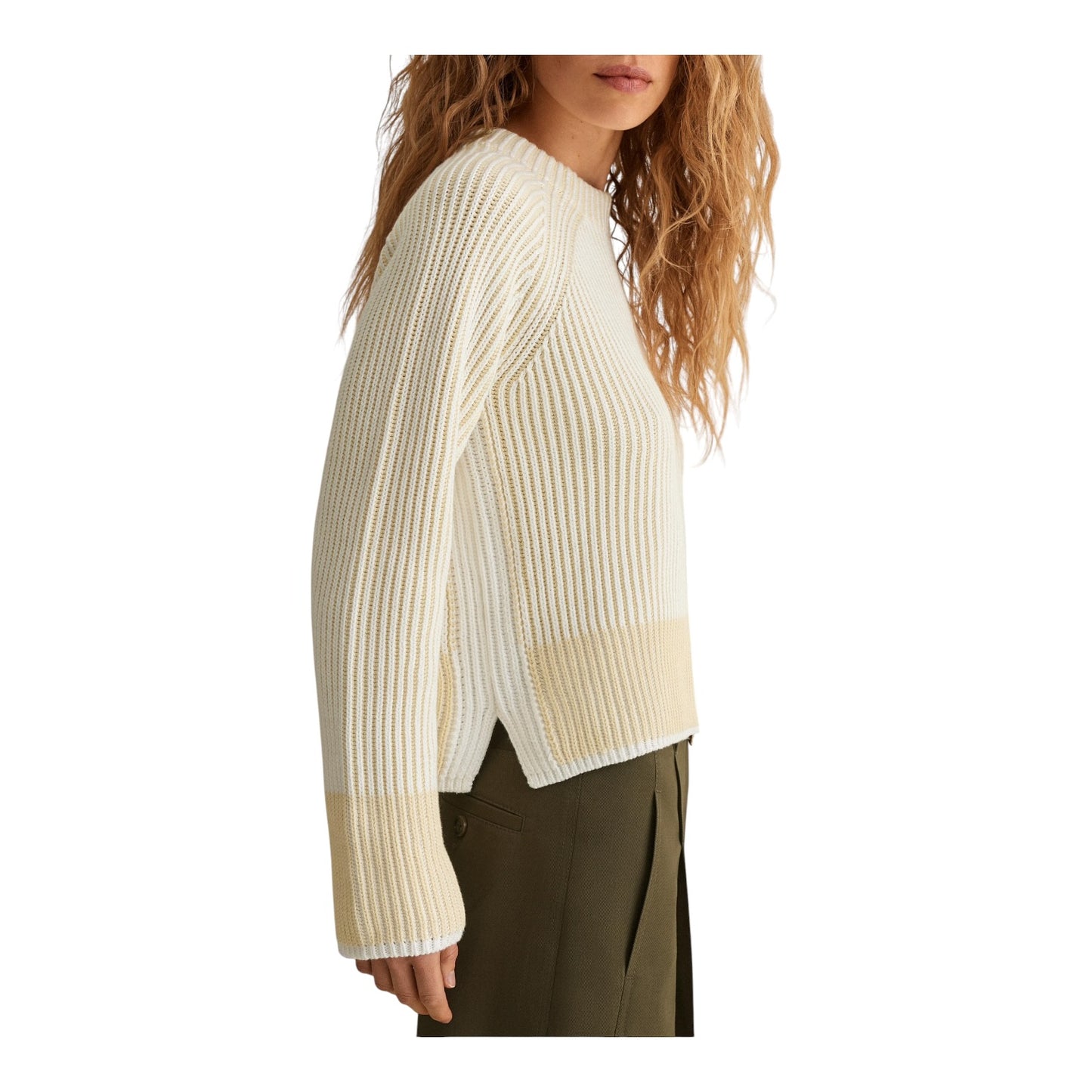 Me + Em Cream Cotton Crewneck Jumper - 10