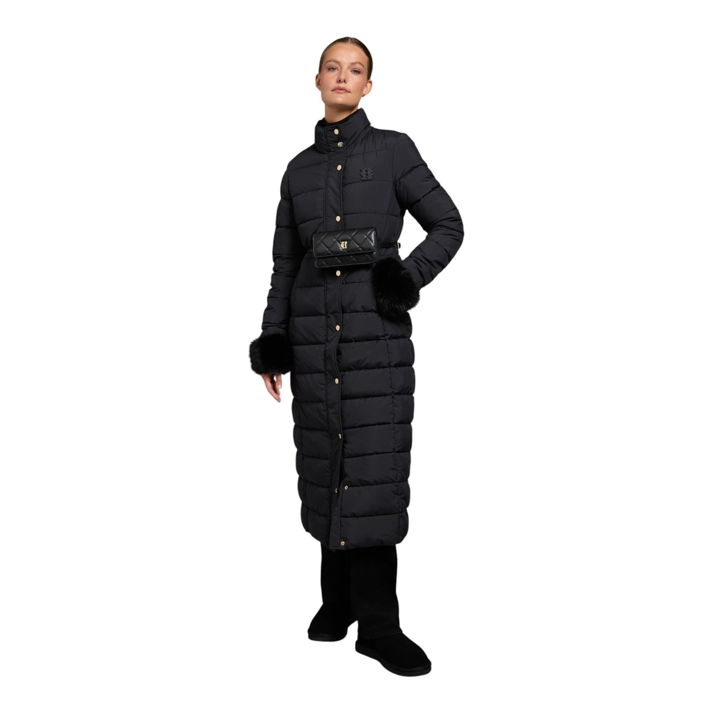 Holland Cooper Black Milton Longline Coat - 12