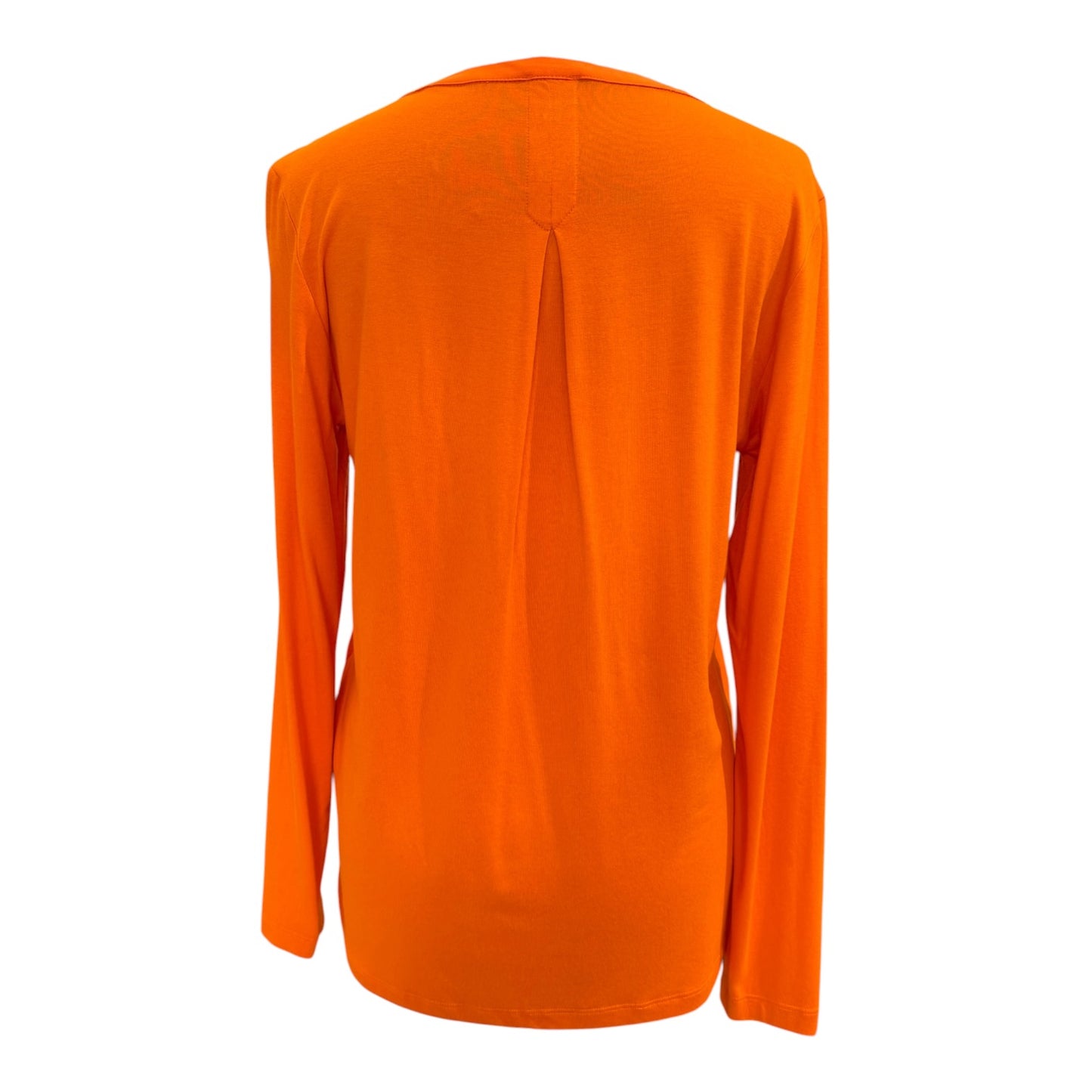 Milano Orange Notch Neck Top - 10 - NEW