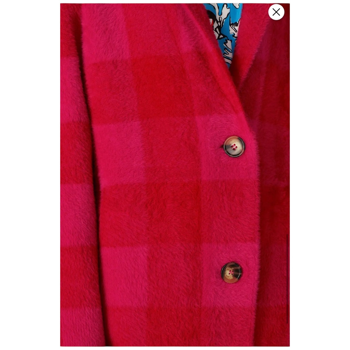 Essentiel Antwerp Pink and Red Wice Check Coat - 12
