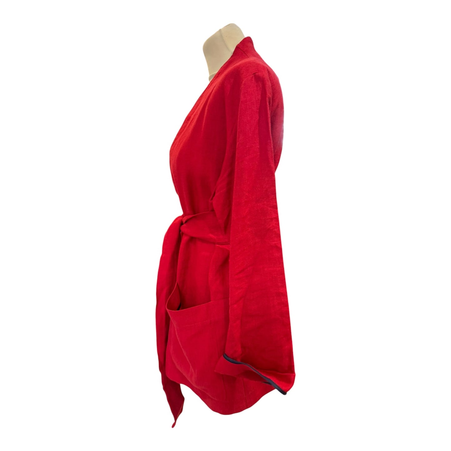 Antoine and Lili Red Linen Kimono Jacket - 14
