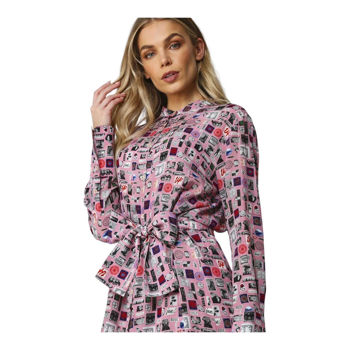 Paul Smith Silk Postcard Shirt Dress - 8/10 - NEW