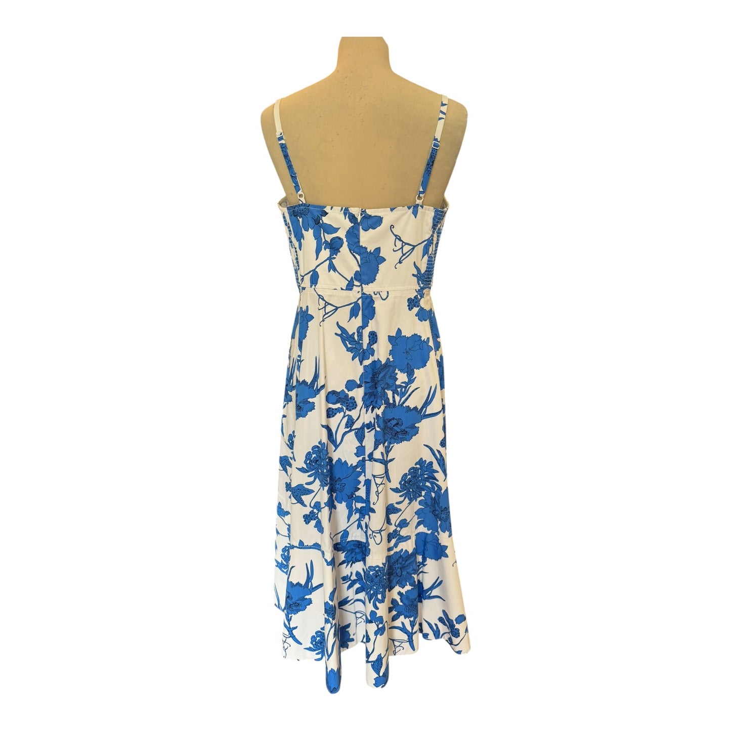 Me + Em Scribbled Flower Print Cotton Dress - 12 - NEW