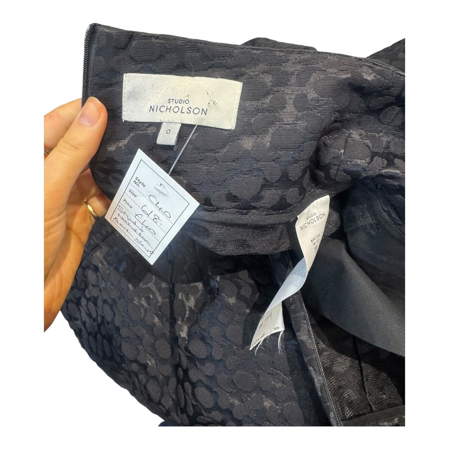 Studio Nicholson Black A Line Jacquard Skirt - 6/8