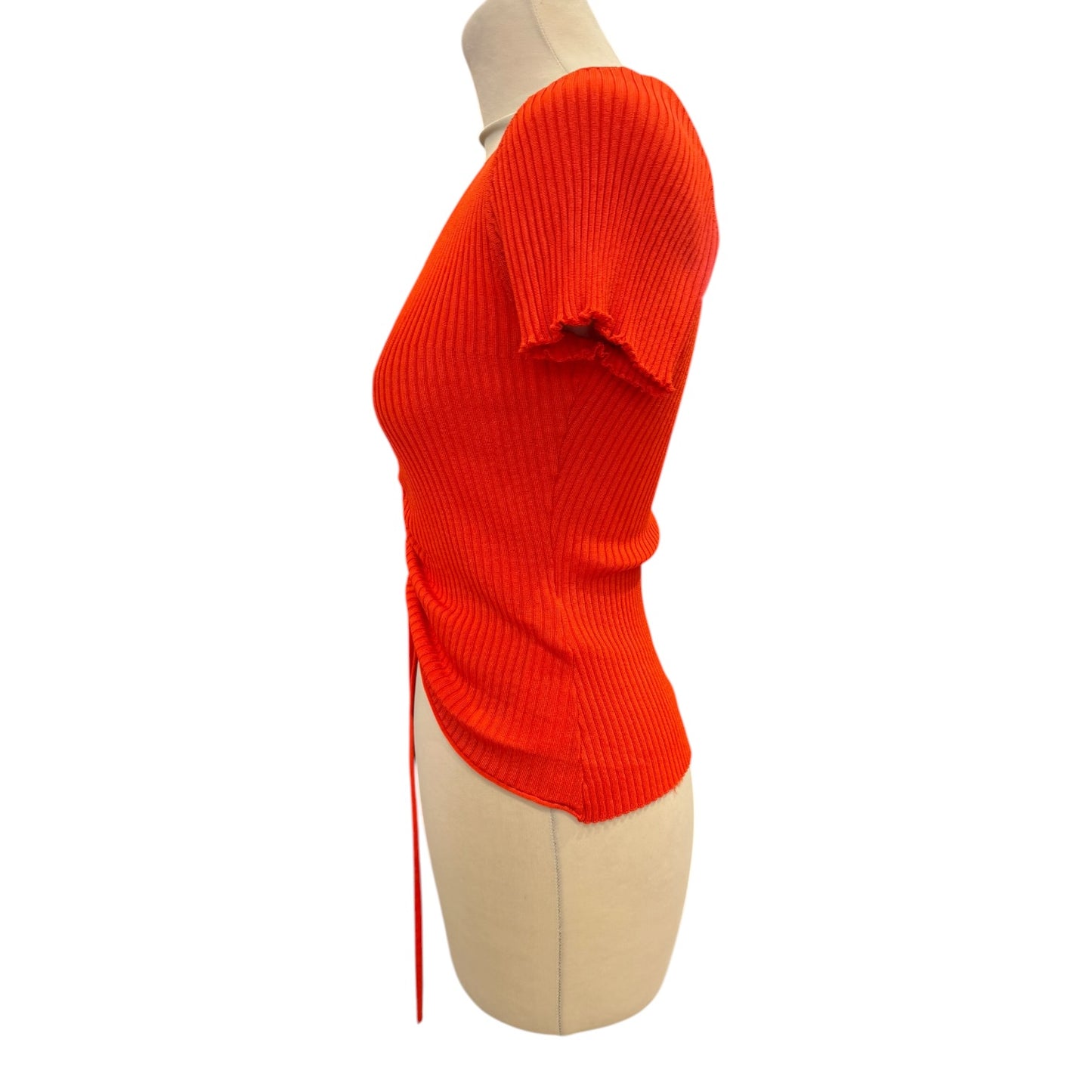Maje Orange Ruched Top - 8