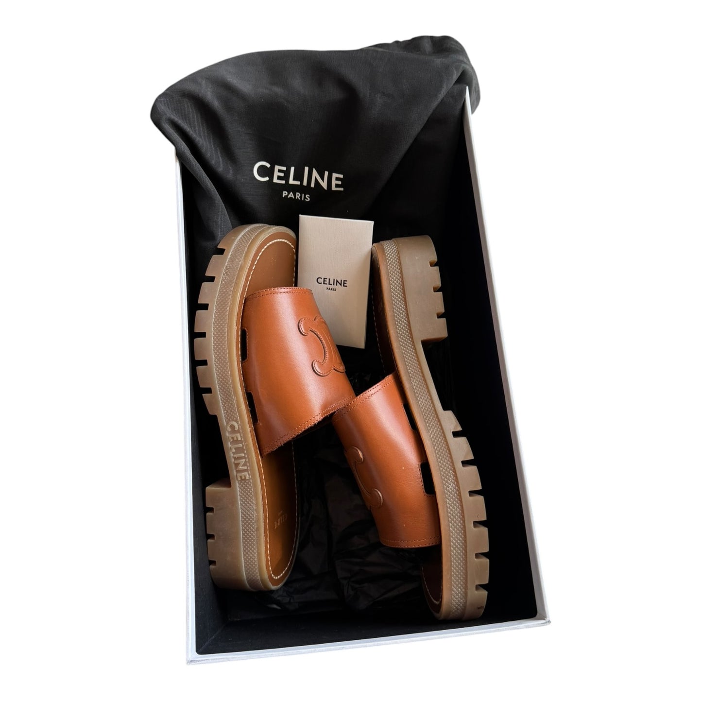 Celine Triomphe Slides - 38/5