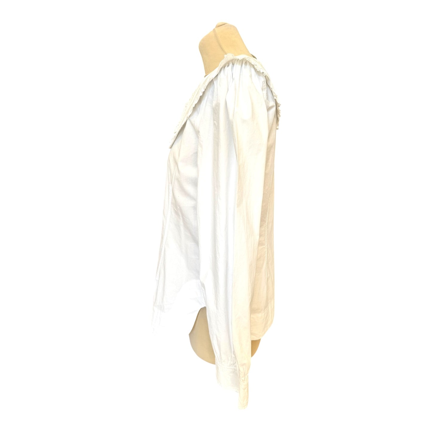 Ganni White Oversized Collar Shirt - 12