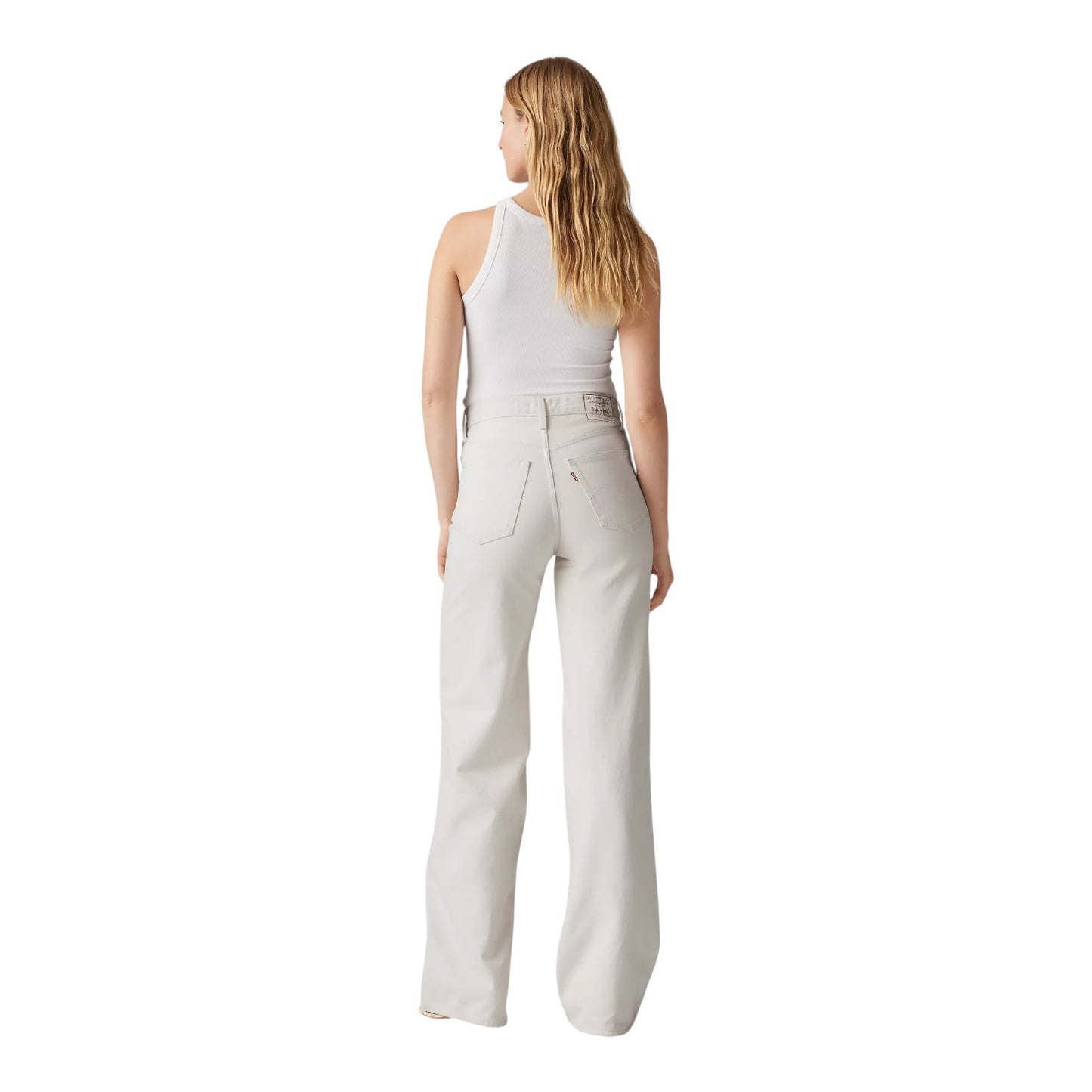Levi's Lightweight Ribcage Wide Leg Linen Trousers - 10 - NEW