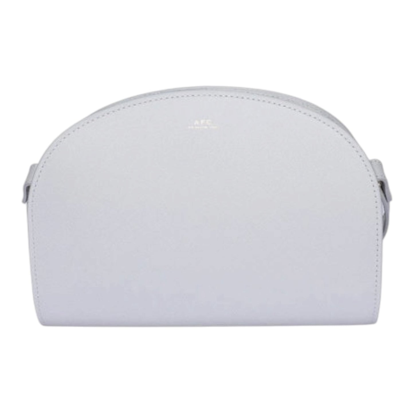 A.P.C. Demi-Lune Saffiano Bag in Light Grey
