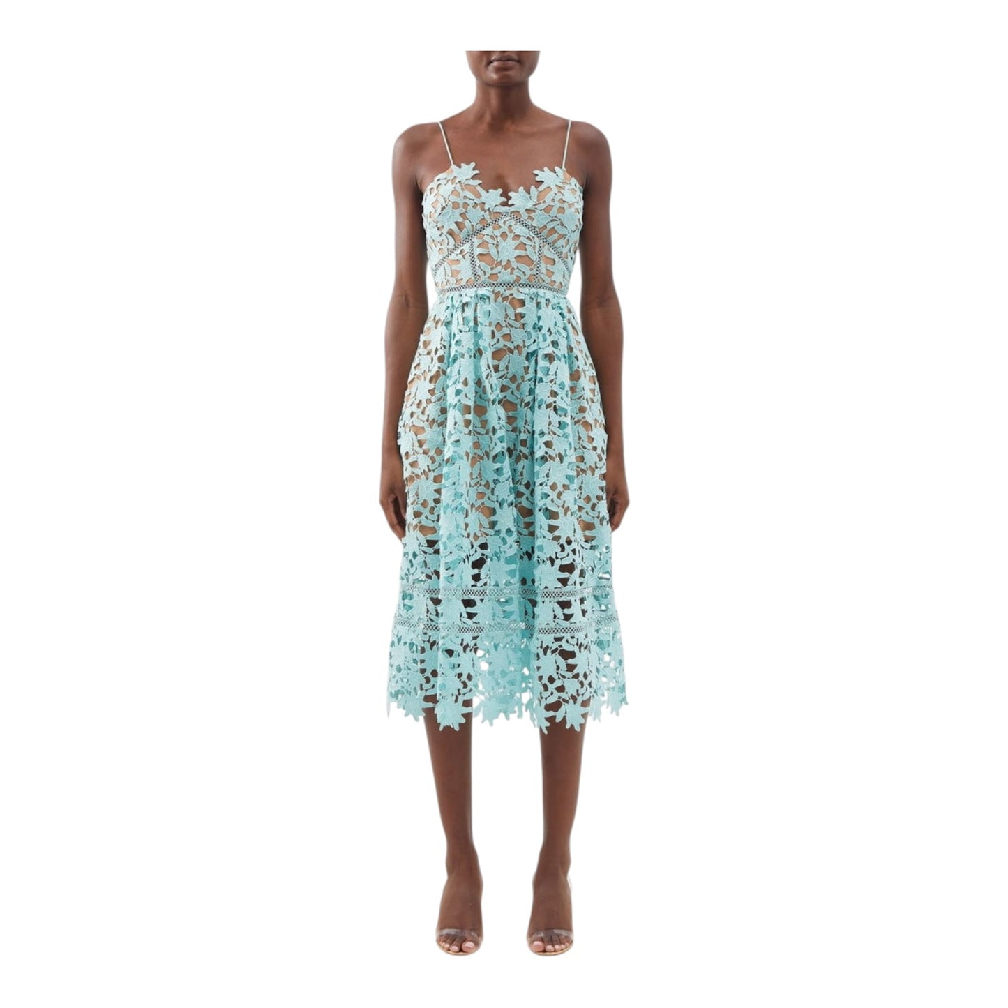 Self Portrait Aqua Azalea Midi Dress - 6