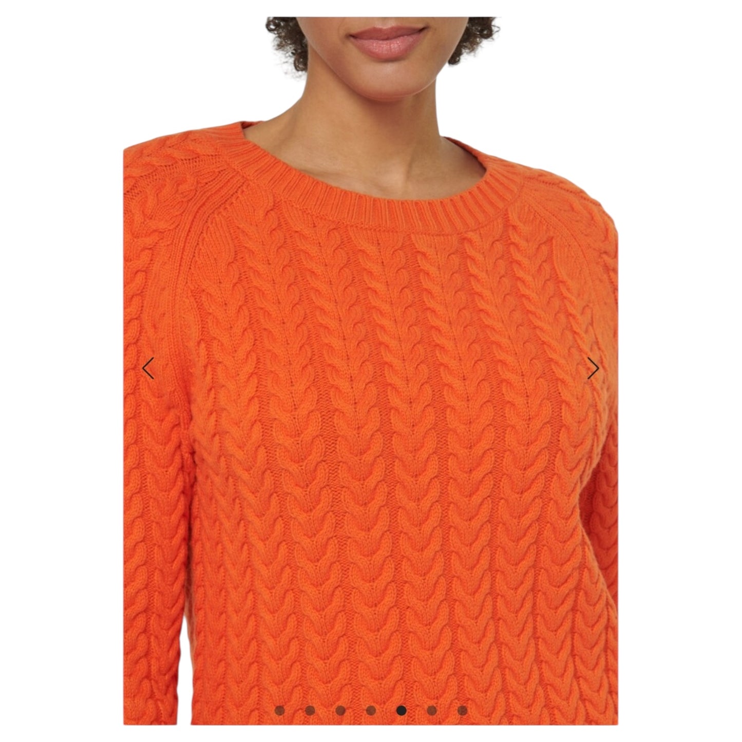 Madeleine Orange Cable Knit Jumper - 10/12